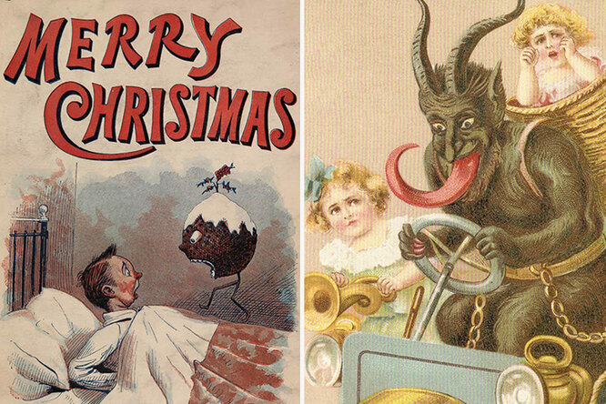 10 жутких рождественских открыток викторианской эры