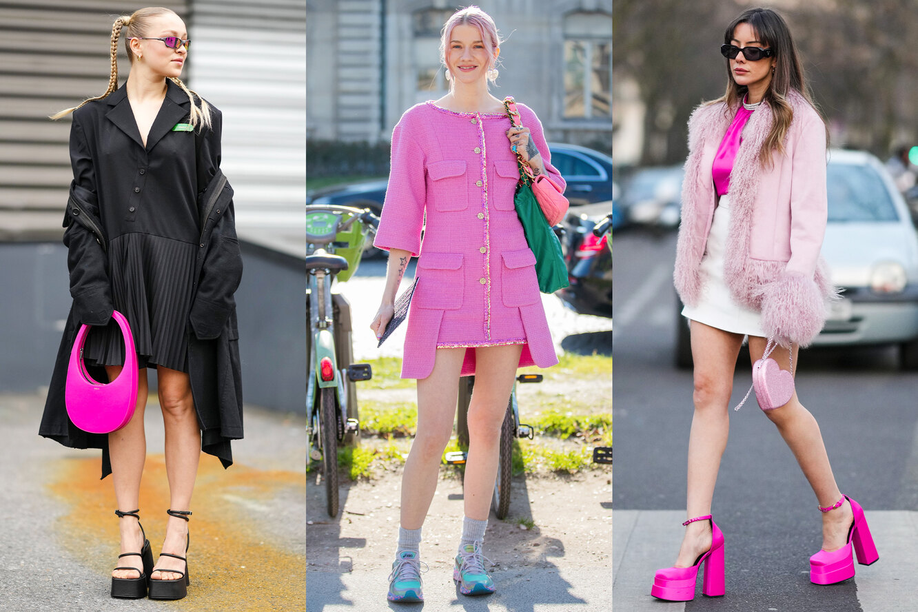 В розовом пальто можно и не. Блондинка в розовом пальто. Женский стиль блондинки в розовом.
