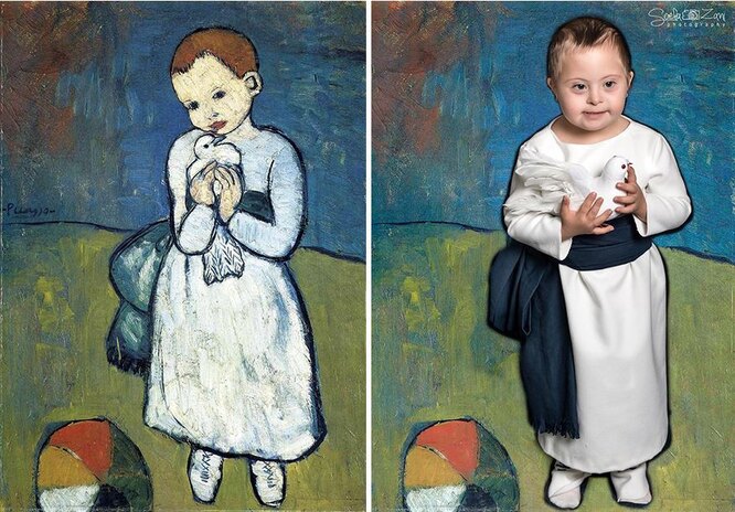 "Девочка с голубкой", Пабло Пикассо