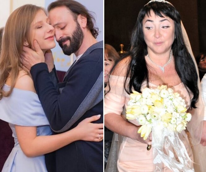 Свадебный переполох! Звездные россиянки, которые вышли замуж в цветных платьях