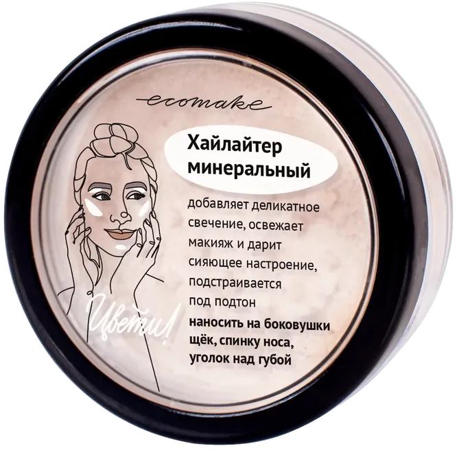 Хайлайтер минеральный «Жемчужный», Ecomake Хайлайтер минеральный «Жемчужный», Ecomake