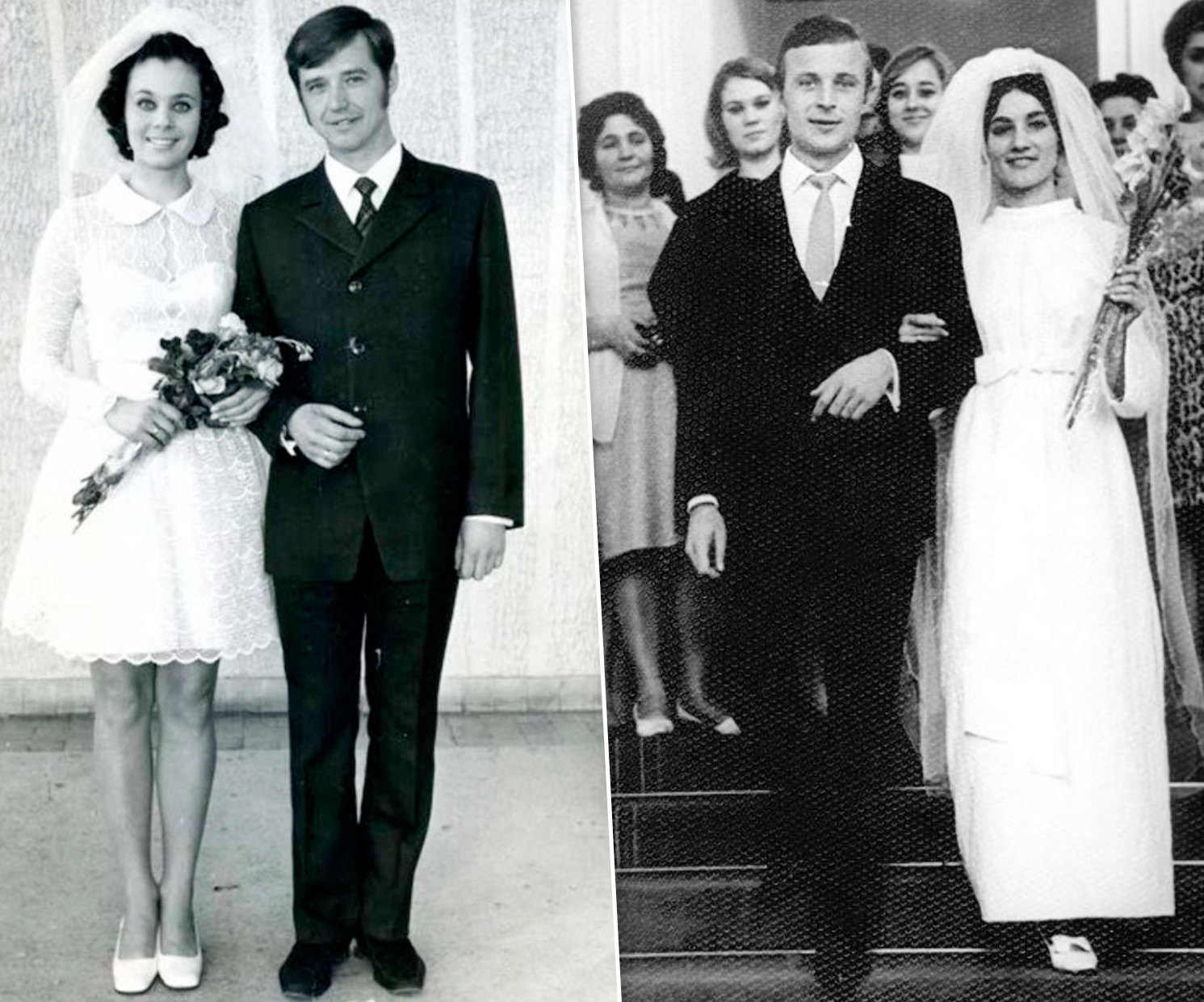 В чем выходили замуж звезды советской эпохи: редкие свадебные кадры