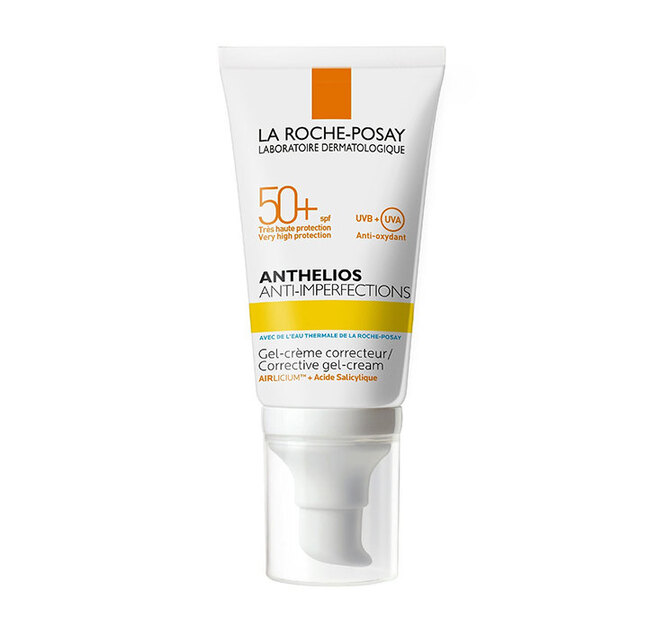 Солнцезащитный крем-гель для жирной кожи, склонной к высыпаниями Anthelios Anti-Imperfections SPF 50+, La Roche-Posay