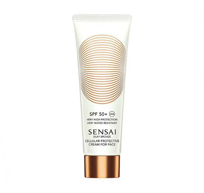 Солнцезащитный крем для лица Silky Bronze Cellular Protective SPF 50+, Sensai