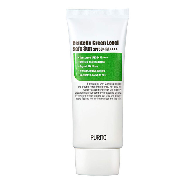 Солнцезащитный крем с центеллой Centella Green Level Safe Sun SPF50+ PA++++, Purito