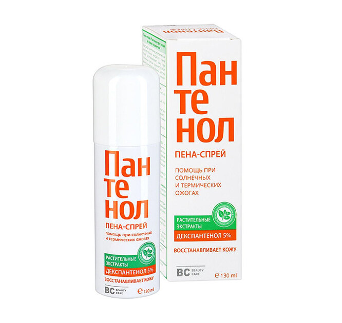 Пена-спрей при солнечных ожогах, «Пантенол» 