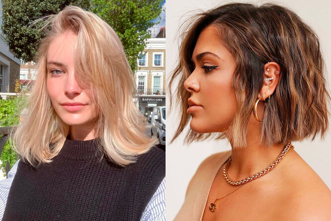 What the hottest hairstyle of the season looks like: this stylish bob with a parting will suit everyone