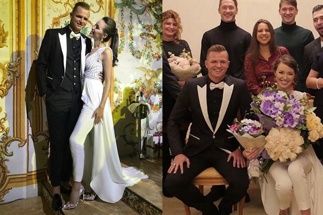 Футболист Дмитрий Тарасов и Анастасия Костенко поженились в старой одежде