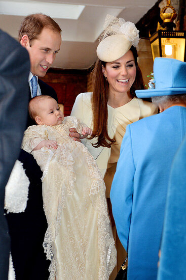Принц Уильям, герцогиня Кэтрин и принц Георг