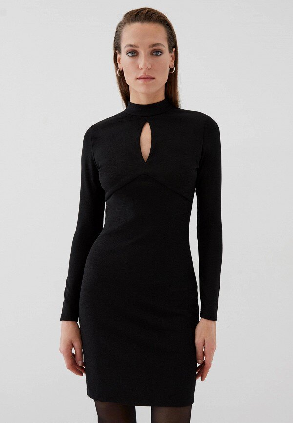 Черное платье с вырезом, Zarina, 599 руб.