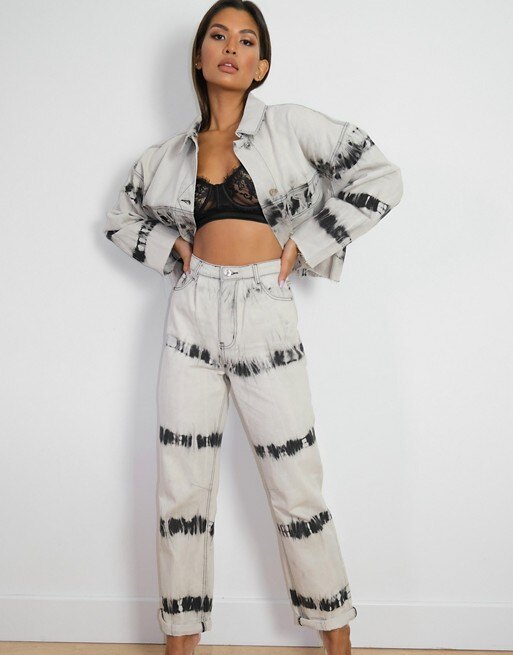 Джинсы с принтом тай-дай, Missguided, 2890 руб.