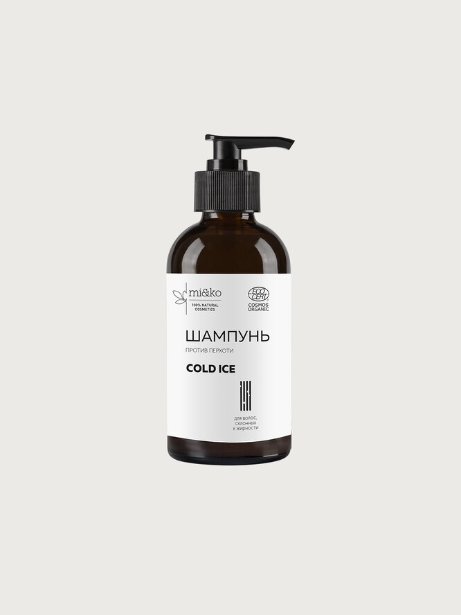 Cold Ice shampoo for oily hair and dandruff, COSMOS ORGANIC, 980 rubles.