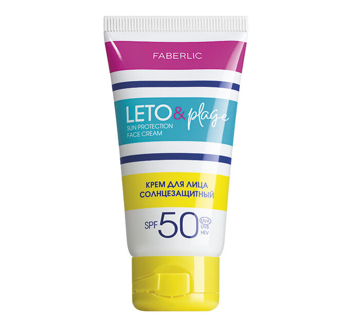 Солнцезащитный крем для лица LETO _ Plage SPF 50, Faberlic