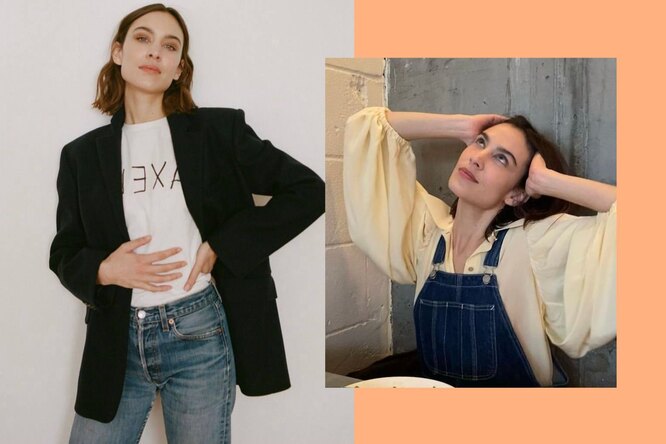 Alexa Chung shows 3 simple and stylish ways to wear denim overalls
