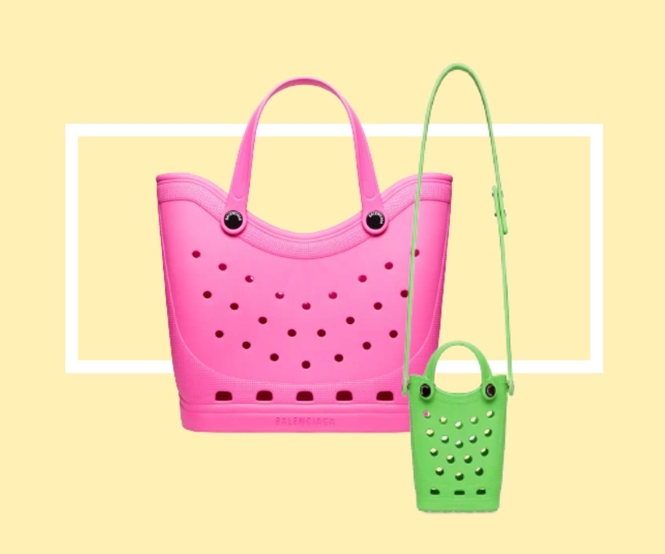 Как резиновый сыр: почему все хотят самую странную сумку лета Balenciaga x Crocs