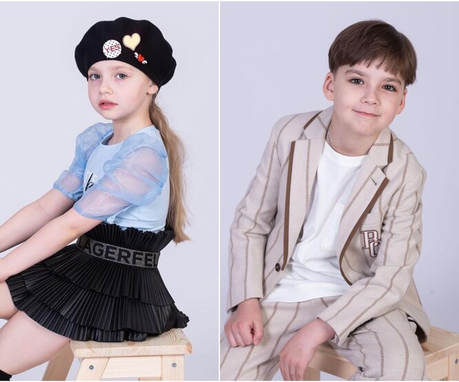 Лиза в мини-юбке и элегантный Гарри: дети Пугачевой снялись в модных образах